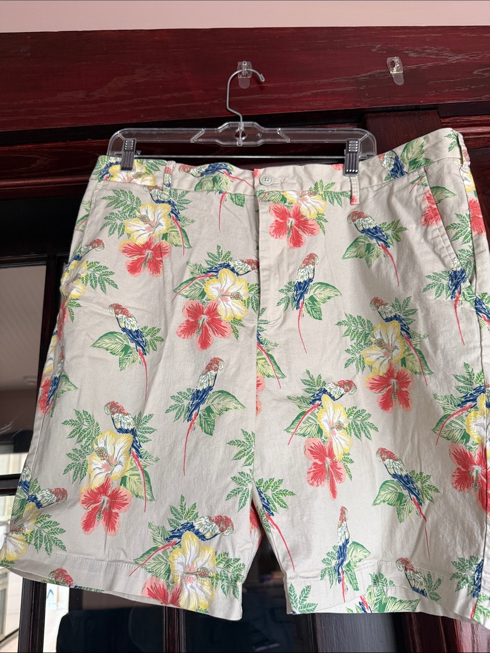 IZOD parrot print summer shorts men